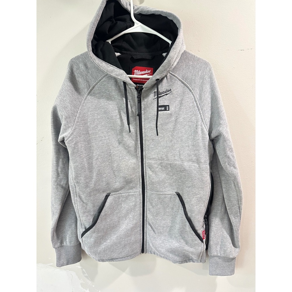 Milwaukee M12 Heated Gear Gray Full Zip Hoodie Sweatshirt 336 Women Medium